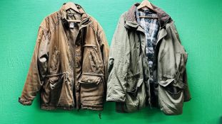CHEVALIER GENTLEMAN'S GORETEX COUNTRY COAT SIZE XL AND BARBOUR BERWICK ENDURANCE JACKET WITH