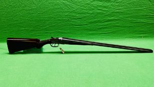 A I HOLLIS & SONS 12 BORE SIDE BY SIDE SHOTGUN #54066, SIDE LOCK NON EJECTOR, 30
