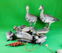 JACK PYKE CAMOUFLAGE BAG CONTAINING FULL BODY DECOY GEESE AND DUCKS.