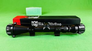 NIKKO STIRLING BOXED MOUNT MASTER 3-9X40 HALF MIL DOT SCOPE WITH MOUNTS,