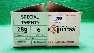 250 LYALVALE EXPRESS 20 GAUGE 6 SHOT 28 GRM LOAD CARTRIDGES - (TO BE COLLECTED IN PERSON BY LICENCE