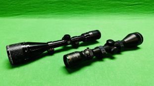 TWO RIFLE SCOPES TO INCLUDE NIKKO STIRLING PLATINUM 4-12X50 WA WITH MOUNTS AND ONE OTHER 3-9X50