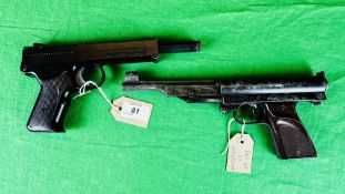 TWO COLLECTORS AIR PISTOLS - DIANA MODEL SP50 .177 CALIBRE PISTOL AND RECORD .