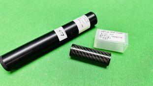WRAITH SHORT CARBON 1/2 INCH VNF AIR RIFLE MODERATOR AND BACK DRAFT 12 INCH UNF AIR RIFLE SILENCER