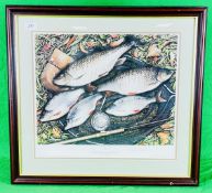 A FRAMED AND MOUNTED LIMITED EDITION PRINT 21/100 TITLED 