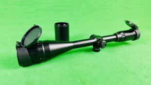 A BOXED SPIKE CX-8048 FULL SIZE TACTICAL OPTICS MIL DOT 6-24X50 AOL RIFLE SCOPE