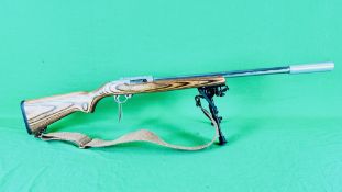 RUGER MODEL 10/22 .22LR CALIBRE SEMI AUTOMATIC RIFLE, #351-29344 FITTED WITH SAK .