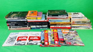 TWO BOXES CONTAINING AN ASSORTMENT OF SHOOTING AND GUN RELATED BOOKS,