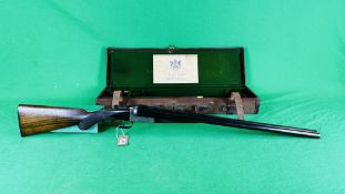 CHURCHILL 12 BORE SIDE BY SIDE SHOTGUN, #3285, 
