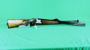 A WINCHESTER MODEL 91 12 GAUGE OVER AND UNDER SHOTGUN, FIXED CHOKE, 28 INCH BARRELS, SINGLE TRIGGER,