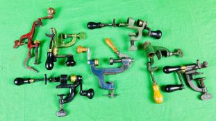 A GROUP OF 7 VARIOUS ANTIQUE AND VINTAGE SHOTGUN CARTRIDGE RELOADERS