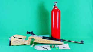 FEINWERKBEU LG MOD C60 PCP SINGLE SHOT TARGET AIR RIFLE WITH ADJUSTABLE STOCK FWB TARGET SIGHT,