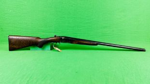 AYA 12 BORE MODEL YEOMAN SIDE BY SIDE BOX LOCK SHOTGUN, 28 INCH FIXED CHOKE BARRELS, NON EJECTOR,