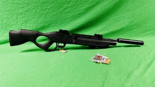 A HATSAN VECTIS PCP MULTI SHOT AIR RIFLE COMPLETE WITH 14 SHOT MAGAZINE AND FILL PROBE - (ALL GUNS