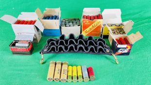 BOX OF ASSORTED SHOTGUN CARTRIDGES COLLECTORS INCLUDING UNIVERSAL GAME LOAD, RUSSIAN, PIN FIRE,