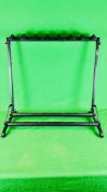 A FOLDING 6 GUN METAL DISPLAY RACK (FREE STANDING)
