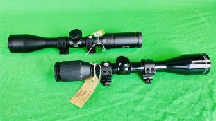 TWO RIFLE SCOPE WITH MOUNTS TO INCLUDE HAWKE FAST MOUNT 11321 3-9X40 MIL DOT AND NIKKO STIRLING