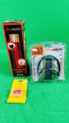 A GROUP OF SHOOTING ACCESSORIES TO INCLUDE AS NEW PRO HUNT PASSIVE EAR DEFENDERS,