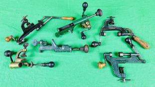 A GROUP OF 6 VARIOUS ANTIQUE AND VINTAGE SHOTGUN CARTRIDGE RELOADERS TO INCLUDE CELTIC,