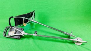TWO GOOD QUALITY ADJUSTABLE SHOOTING STICKS