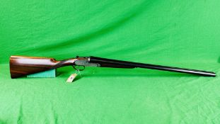 SARAQUETA 12 BORE SIDE BY SIDE SHOTGUN, EJECTOR BARRELS, SIDE LOCK,
