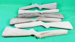 6 X VARIOUS WOODEN BLANK RIFLE STOCKS
