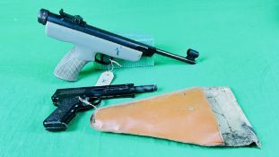 TWO VINTAGE DIANA AIR PISTOLS INCLUDING MOD 5 AND SP50 .