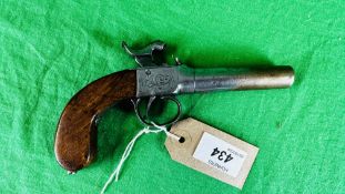 ANTIQUE PERCUSSION CAP PISTOL - (ALL GUNS TO BE INSPECTED AND SERVICED BY QUALIFIED GUNSMITH BEFORE