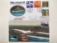 AUTOGRAPHED COVERS: 1998 AND 1999 COVERS, BOTH SIGNED BY BRIAN TRUBSHAW, CONCORDE PILOT (2).