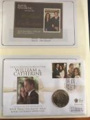 COIN COVERS: 2011 ROYAL WEDDING AND LIFETIME OF SERVICE WESTMINSTER COLLECTIONS WITH COIN COVERS