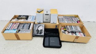 SONY COMPACT HI-FI, SKULL CANDY WIRELESS HEADPHONES,