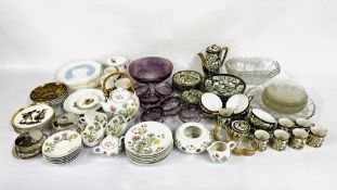 4 X BOXES OF SUNDRY CHINA AND VINTAGE GLASSWARE TO INCLUDE 