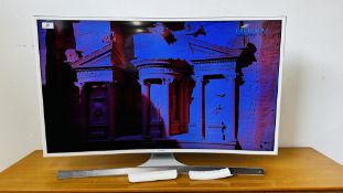 SAMSUNG 40 INCH CURVED SCREEN TELEVISION WITH REMOTE, MODEL UE40JU6510U - SOLD AS SEEN.