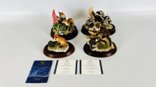 4 X BORDER FINE ARTS SOCIETY COLLECTIBLE CABINET ORNAMENTS TO INCLUDE SUMMER FUN S0C4,