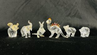 5 X SWAROVSKI CRYSTAL ORNAMENTS TO INCLUDE SISTER BEAR A 9100 NR 000 057,