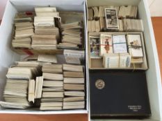 CIG CARDS: TWO SHOE BOXES WITH A GOOD QUANTITY LOOSE CARDS, MANY IN BUNDLES,