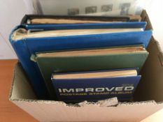STAMPS: SMALL BOX WITH FAMILY COLLECTIONS IN SEVEN ALBUMS AND LOOSE, GB FROM A USED 1d BLACK,
