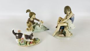 3 X LLADRO CABINET ORNAMENTS TO INCLUDE 01442 