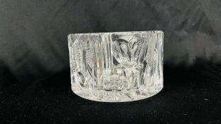 A WATERFORD CRYSTAL MILLENNIUM CHAMPAGNE BOTTLE COASTER, WITH ORIGINAL BOX X07183.