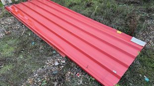 3 X PART SHEETS TERRACOTTA FINISH STEEL PROFILE SHED ROOF SHEETING WIDTH 1000CM LENTHS 3M, 2M, 2.2M.