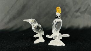 2 X SWAROVSKI CRYSTAL CABINET ORNAMENTS TO INCLUDE 
