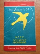 FOOTBALL PROGRAMMES: NORWICH CITY V.