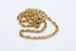 A 9CT GOLD MULTI LINK CHAIN, L 40CM.