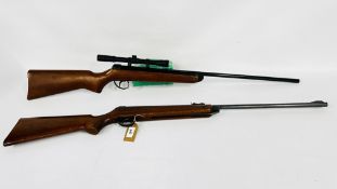 TWO VINTAGE BSA METEOR BREAK BARREL AIR GUNS .22 AND .