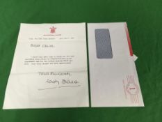 SIGNED typed letter from Lady Diana on Buckingham Palace letterhead dated 28th April 1981.