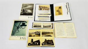 ALBUM OF LOWESTOFT POSTCARDS PLUS VICTORIAN AND LATER EPHEMERA.