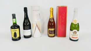 1 X SAINT NICHOLAS CHAMPGANE, 1 X JACOBS CREEK CHARDONNAY, PINOT NOIR BRUT CUVEE,