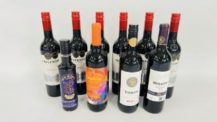 6 X 750 ML TRIVENTO ARGENTNIAN MALBEC, 1 X 750ML MORADOR MALBEC, 1 X 750ML TOROS MALBEC,