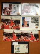 AUTOGRAPHED COVERS: COVERS AND PHOTOS WITH 1966 WORLD CUP FOOTBALLERS INTEREST,