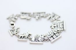 A SILVER NATIVITY BRACELET, MAKER J.A.